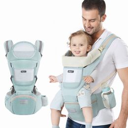 Ergonomic Baby Backpacks & Carriers Cushion Front Sitting Kangaroo Wrap Sling for Baby Travel Multifunction Infant Carrier 0-48M LJ200914