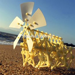 Fast delivery Puzzle Walking Hot Sale DIY Strandbeest Assembly Powerful Model Wind Powered Walker Kits Robot Toys Children Gifts 201218