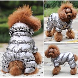 Winter Pet Dog Clothes Super Warm Down Jacket For Small Dogs Waterproof Pets Coat Cotton Hoodies For Chihuahua Puppy Clothing 201109