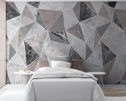 3d Geometric Wallpaper 3d Wallpapers Nordic Modern Light Luxury Geometric Marble Background 3d Wall Paper Mural