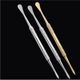 Smoking Accessories Stainless Steel Double-Sided Spear Point & Smoother Scoop Wax & Clay Sculpting Tool