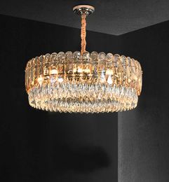 New style luxury modern crystal chandelier lighting round dining room lamp living room light fixtures lustre cristal