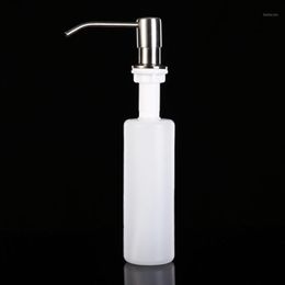 Flüssigseifenspender 10,14 OZ/300 ml Küchenspüle Reinigungsmittelpumpe Badezimmer Aufbewahrungsflasche Silber Schwarz
