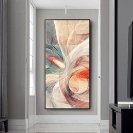Nordic Modern Abstract Posters and Prints Canvas Painting Colourful Lines Wall Pictures for Living Room Cuadros Home Decoration