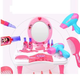 Hot Sale Makeup Toy Children Pretend Play Dressing Table Toy Pretend Kits Girl Pretend Play Cosmetics Playset For Children LJ201009