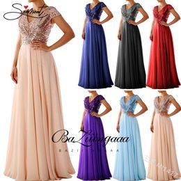 OLLYMURS Autumn and Winter New European and American Solid Color Evening Dress Long dress Chiffon Dress Evening Gown LJ201119