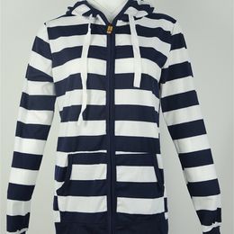 Large Size Long Sleeve Striped Coats Fashion Casual Full New Style Spring Hoodies Sweatshirt For Women Plus Size S-4XL 201203