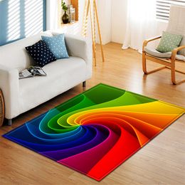 Christmas Living Room Carpet Kids Room Carpet Home Bedroom Bedside Mats Hallway Floor Decoration 3D Large Rug 201214