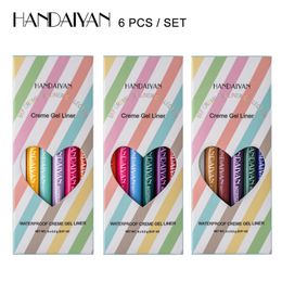 Dropshipping New Handaiyan Creme Gel Liner 6pc/set eyeliner gel waterproff eye pencil in stock with gift