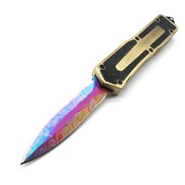 Sca Gold Black Handle 9 Models Double Action Tactical Self Defense Folding Edc Fishing Camping Knife Hunting Knives Xmas Gift