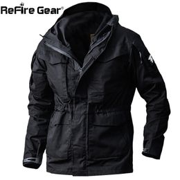 ReFire Gear Army Field Tactical Jacket Men Waterproof Rip-stop Camouflage Military Jackets Autumn Multi-Pockets Windbreaker Coat 201116