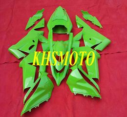 Motorcycle Fairing body kit for KAWASAKI Ninja ZX10R 04 05 ZX 10R 2004 2005 ABS Green flames black Fairings bodywork+gifts KM31