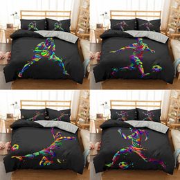 ZEIMON Luxury Basketball Football Printed Bedding Set For Queen King Size Quilt Cover Pillowcase Sport Duvet Cover Sets For Home 201114
