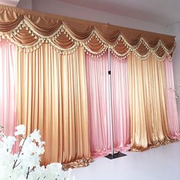 2020 Nov New Arrival 3m H x5m W Ice Silk Backdrop Swag Wedding Party Decoration