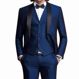Buy Men Navy Blue Pant Coat Online 