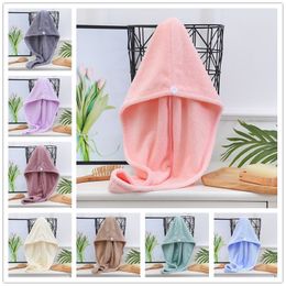 Dry Hair Caps Microfiber Quick Dry Shower Hair Caps Magic Super Absorbent Dry Hair Towel Drying Turban Wrap Hat Spa Bathing Caps JXW793