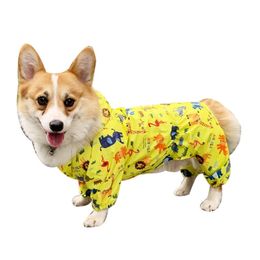 Dog Raincoat Jumpsuit Waterproof Clothing for Dog Rain Jacket Schnauzer Pug French Bulldog Welsh Corgi Clothes Pet Outfit 201128