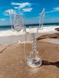 12.2inchs glass bubbler hookahs thick glasses water bongs smoking pipe recycler dab rigs with 14mm ash catcher collect