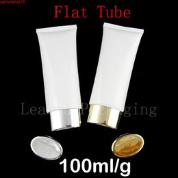 100g empty white flat soft lotion cream cosmetic tube 100ml BB squeeze plastic bottle, travel hand packaginghigh quatiy