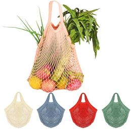 Housekeeping Storage pure cotton net bags thick and 2cm wide portable shopping bags fishing net beach Grocery Bag Home Storage Bag 9081