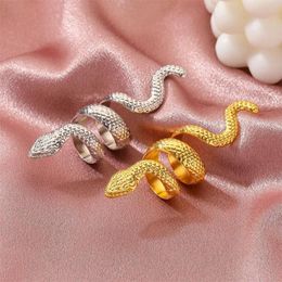 Cluster Rings Adjustable Open For Girls Fine Jewellery Snake Finger Ring 2022 Trend Women Dress Party Bague Femme Anillos Para Mujer