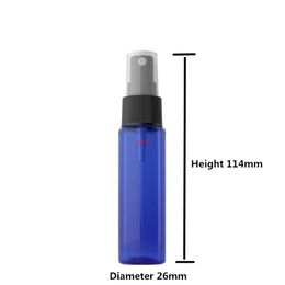 50pcs/Lot Wholesale Emplty 30ml Blue Plastic Spray Bottle 1OZ Women Cosmetic Container Atomizer Cap Refillablegood qualitty