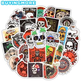 30 PCS Skull Punk Stickers Terror Graffiti JDM Skeleton Rose Funny PVC Stickers to DIY Skateboard Suitcase Guitar Bicycle Laptop LJ201019