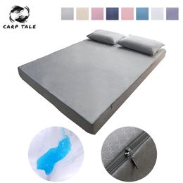 New Six-sided Fully Enclosed Waterproof Bed Cover Mattress Protector Mattress Topper for Bed Anti-mite Mattress Cover Zipper 201218