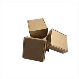 Gift Wrap 20pcs Thickened Square Aircraft Box Brown Kraft Paper Carton Moon Cake Auto Parts Small Cardboard Boxes1