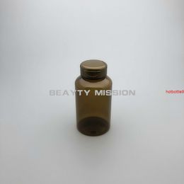 BEAUTY MISSION 200cc 30Pcs/Lot Medical PET Empty Bottle, Brown Pull Lid 200ml Capsule Flip Cap Bottlegood qualtity