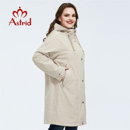 Astrid Spring new arrival trench coat outerwear high quality plus size long fashion style with zipper coat women AS-9337 201217