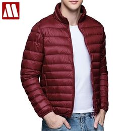 New Casual Brand White Duck Down Jacket Men Autumn Winter Warm Coat Men's Ultralight Duck Down Jacket Male Windproof Parka 201223