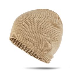 European and American new style autumn and winter hats, pure color, warm knitted woolen cap, ear protection, toe cap