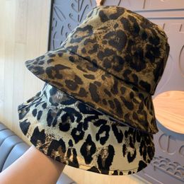 Hot Sale-The new basin hat net red leopard fashion hat female autumn and winter sunscreen sunshade student fisherman