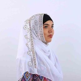 2020 Women Cotton Head Print Scarf Hijabs Shawls Good Quality Scarves Muslim Turban Scarf Winter Long Hijab