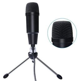 New C-330 USB Microphone Condenser Professional Wired Studio Karaoke Mic for Computer Pc Video Recording Msn with Stand Tripod