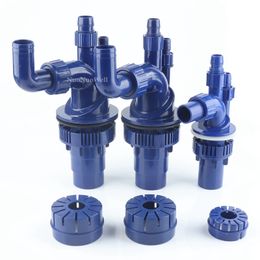 3 Types Hi-quality Aquarium Fish Tank Bottom Filter Pipe Fittings 4-Way Overflow Pipe Connectors Aquatic Pets Water Clean Tools Y200922