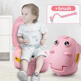 New Cartoon Pig Baby Potty Training Seat Baby Boys Toilet Kids Toilet Trainer Bedpan Portable Toilet Backrest Urinal For Kids LJ201110