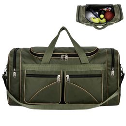 Sports Gym Bag for Men 60L Outdoor Travel Luggage Handbag Large One Shoulder Crossbody Bag Oxford Multi-functional Weekend Blosa Q0705