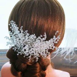 2017 Elegant Wedding Bridal Hair Accessories Jewellery Handmade Crystal Bridal Party Prom Pageant Hair Comb Hairpins Y200409