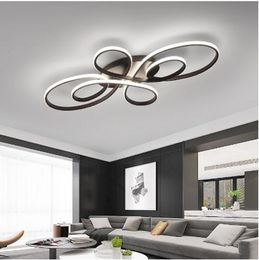 White/brown led lamp Modern Led Ceiling Chandelier For Livingroom Bedroom Study Room Home Deco Remote dimming Chandelier Fixture