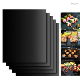 40*33cm BBQ Grill Mat Durable Non-Stick Barbecue Mat Reusable Easy Clean Cooking Sheets Microwave Oven Outdoor BBQ Cooking Tool DBC BH4388