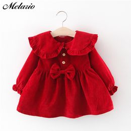 Melario Baby Girl Dress Long Sleeve Autumn Winter Dress 1 Year Birthday Party Toddler Girls Kids Clothes Vestido Bebes Infantil LJ200827