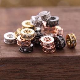 Brass Cubic Zirconia DIY Accessory Micro Pave Metal Accessories Zircon Spacer Charms for Jewellery Making