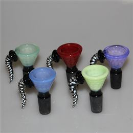 Hookah Herb slide glass bowls 10mm 14mm 18mm with flower snowflake Philtre for water pipe Bongs Ash Catcher smoking Bowl