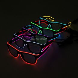 Costume Accessories Hot Sales 12 Colors Apparel Accessories Neon LED illuminating Men Glasses Frame EL Wire Bright Glasses Frame Eyewear Fra