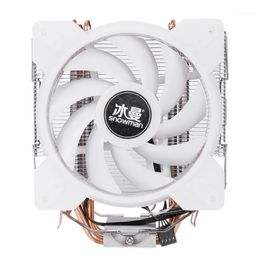 snowman cooler UK - Fans & Coolings SNOWMAN Full Color LED CPU Fan Cooler Master 4 Direct Contact Heatpipes Freeze Tower Cooling System Fan1