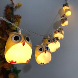 Christmas Owl Lights String Holiday LED Light Garland Party Garden Decoration Holiday Lights String Decoration for Party Bedroom Y201020