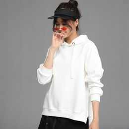 New Hot Sale Ladies Hoodies for Women Fleece Female Winter Solid Colour Casual Sweatshirt 201112