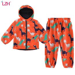 Children Clothing 2020 Autumn Winter Boys Clothes Dinosaur Jacket+Pant Outfit Kids Clothes Boy Sport Suit For Boys Clothing Sets LJ201202